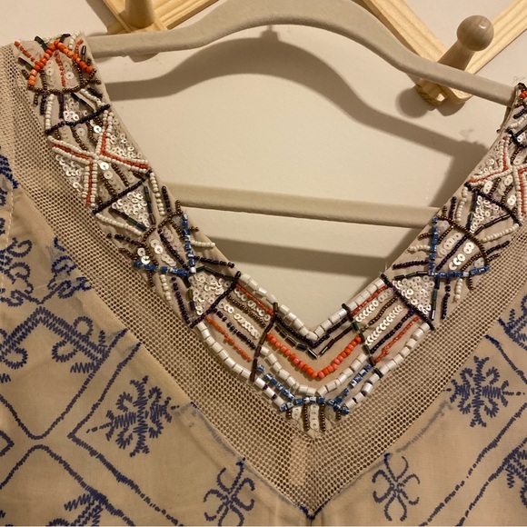 Free People Ancient Mystery Beaded Shift Dress Small - Picture 9 of 10